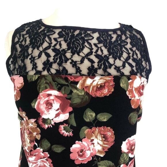 Piphany Career Shift Dress Knee Length Sleeveless Lace Boat Neck Size XL Blue - Picture 5 of 9